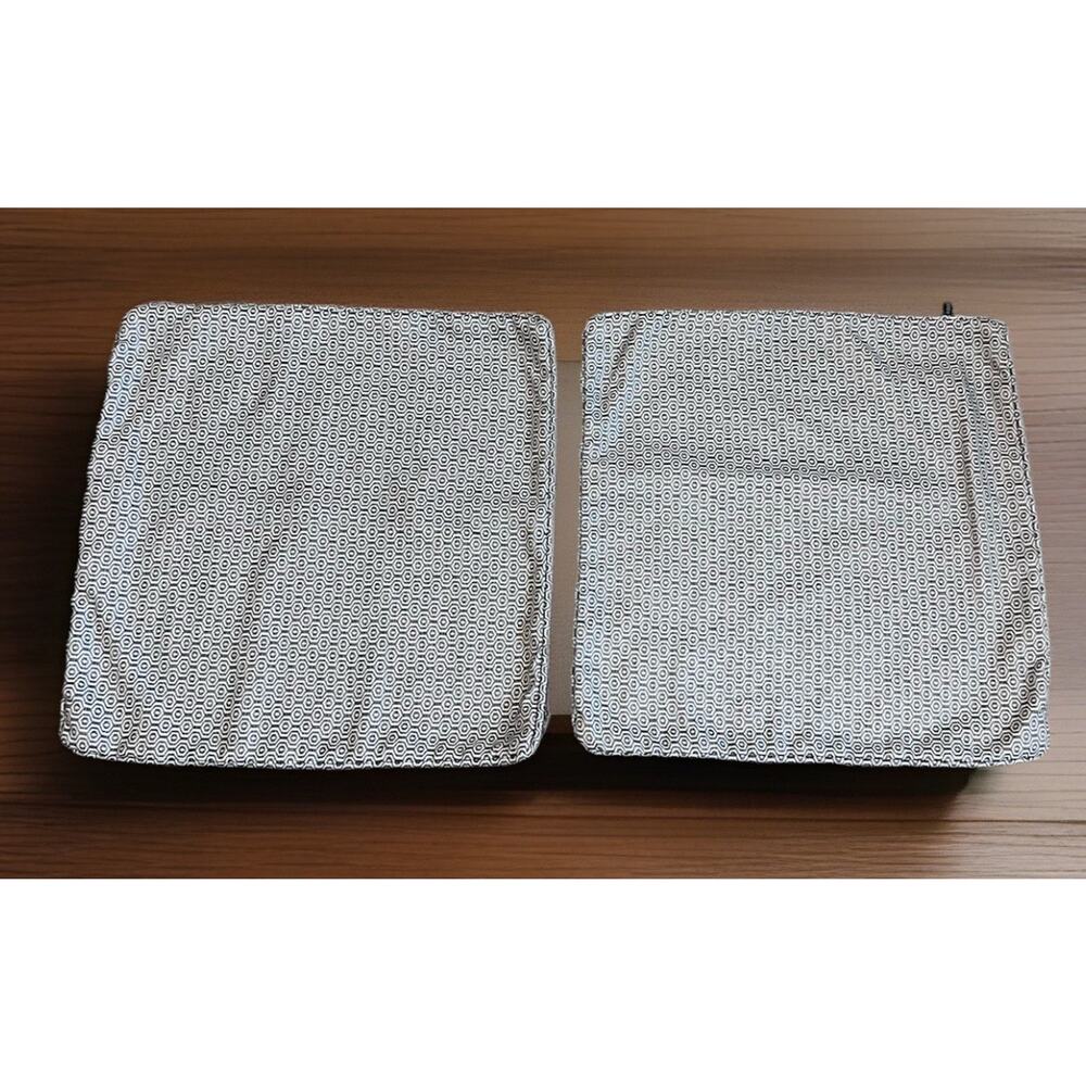 RODEO HOME Pillow Cover/Sham Gray White Tapestry Fabric Modern Pair 19"